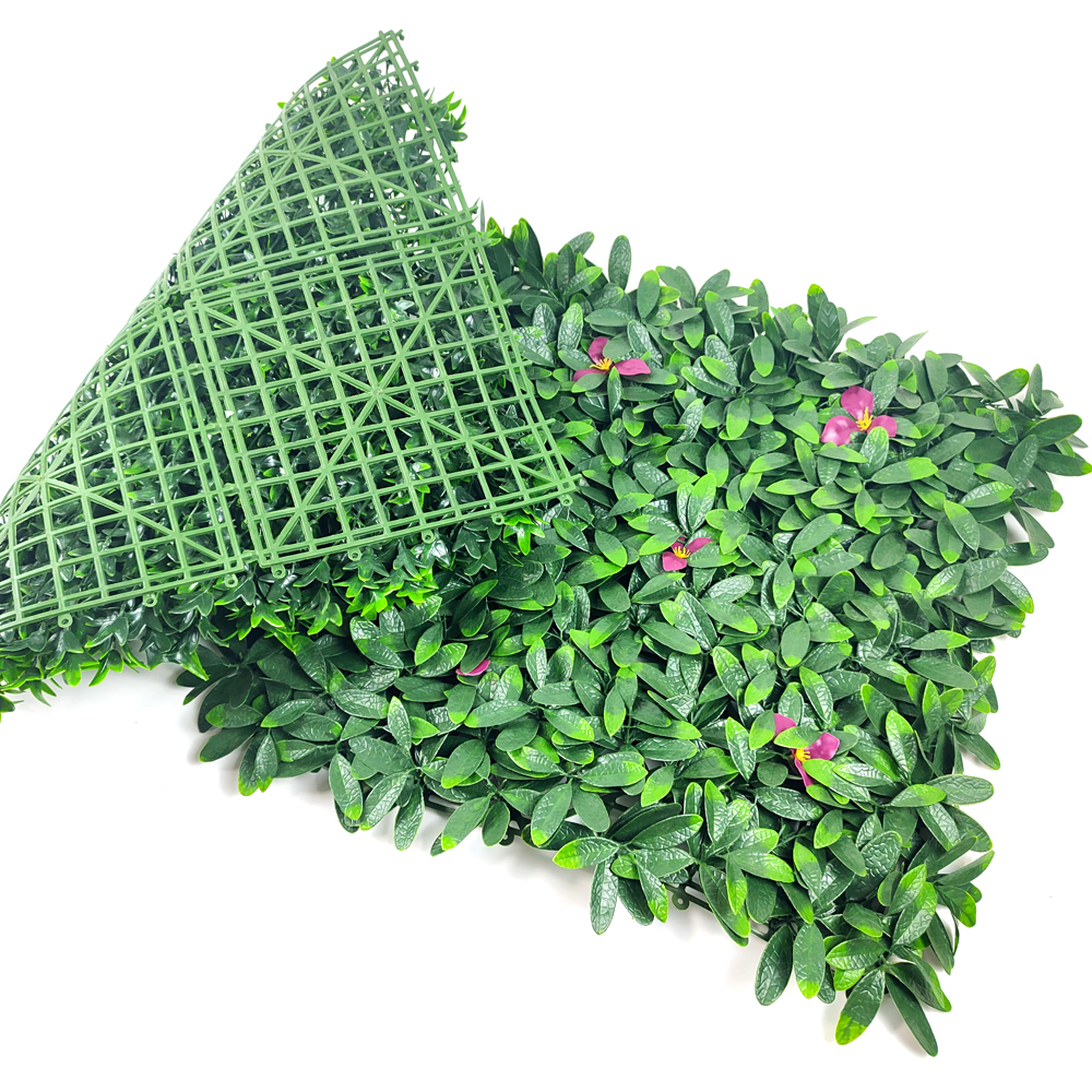 Pannello di siepe di bosso da parete per siepe di plastica da giardino verticale da parete per piante artificiali per la decorazione domestica Immagine in primo piano