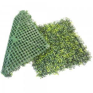 Yellow Green Artificial Garden Green Wall UV Resistant 20inches Home Garden Outdoor Wall Decoration Artificial Hedges Panels