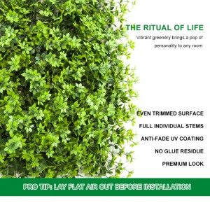 Artificialis Plant Wall Vertical Garden Plastic Plant 20inch Sepi Wall Boxwood Hedge Panel Home Decoration