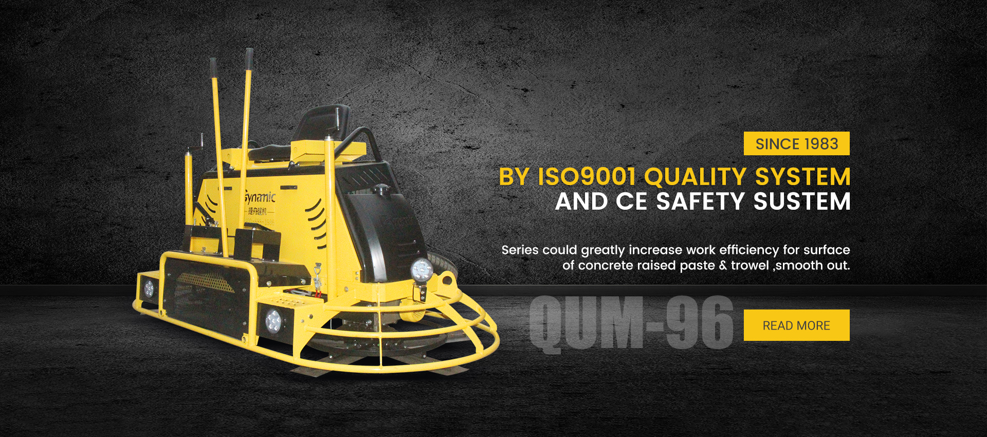 QUM-78 दो 1m/36 इंच वर्किंग फेस राइड-ऑन पावर ट्रॉवेल