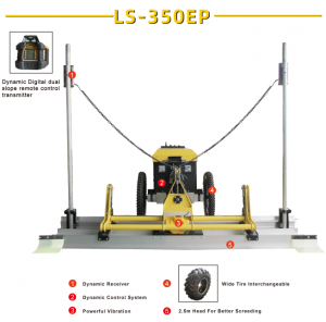 LS-350EP Ġdid tal-batterija tal-litju tal-konkrit tal-laser screed