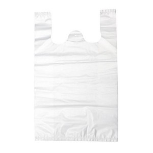 Custom Printed Mliky/ White Vest Bags/ T-Shirt Bags/LDPE Plastic Shopping Bags/Supermarket Shopper Bags