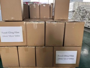 Plastik Wrap PE Cling Film fir Frësch Uebst a Geméis Verpackung