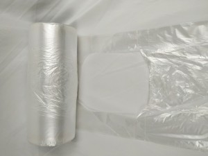 Bosses de samarretes de plàstic/PE estampades transparents en rotlle amb nansa