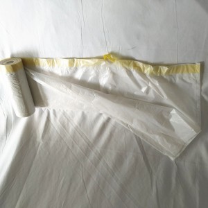 巾着付き高品質大型ホワイトゴミ袋/100%新素材巾着ゴミ袋