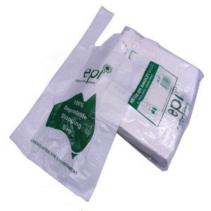 کیسه پلاستیکی تجزیه پذیر خرید دسته جلیقه برای سوپرمارکت کیف حمل جلیقه تخریب پذیر