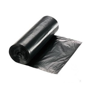 Трговија на големо приспособени HDPE LDPE Black Star Запечатени рамно запечатени кеси за ѓубре во ролна