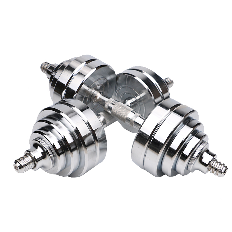 High Quality Wholesale 50kg chromed dumbbell barbell set with low price