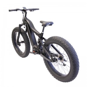 Carbon Fiber 1000w Mid Drive Full Suspension Fat Tire Electric Mountain Bike