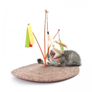 Laadukkaat Small Tree Cat Scratch Post interaktiiviset sulkasauvat Cat Teaser -lelut