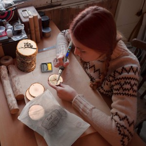 Natural Wood Slices Craft Wood Kit Wooden Circles DIY Arts Crafts
