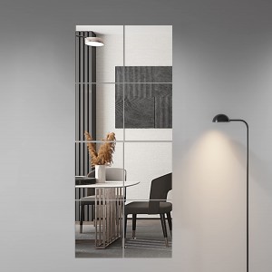 Glass Full Length Wall Body Mirror Tile Mounted Frameless Home Bedroom Decor