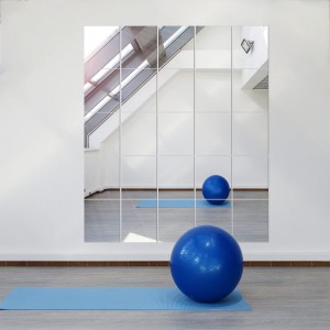 Glass Full Length Wall Body Mirror Tiles Mounted Frameless Home Bedroom Decor
