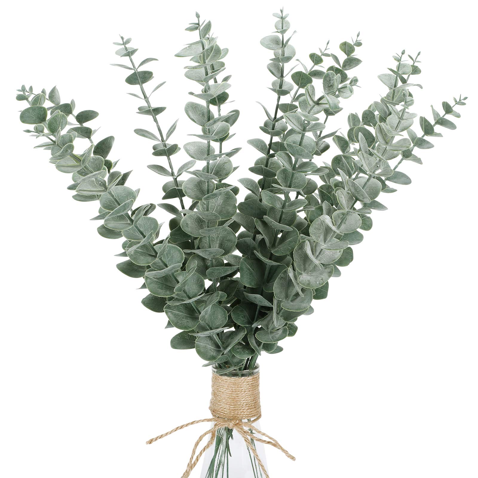 Kunstige Eucalyptus Blade Stængler Høj Grønt Bryllupsbuket Indretning til hjemmet