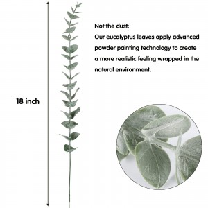 Artificial Eucalyptus Leaves Stems Siab Greenery Kab tshoob Bouquet Tsev Decor