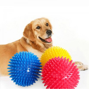 Zafin Siyar da Dorewar Rubber Pet Chew Toys Ball Interactive Squeaky Dog Toy Pet Toys Ball