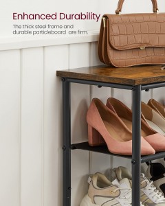 5-уровневая полка для обуви, стальной каркас, узкий органайзер для обуви для прихожей шкафа