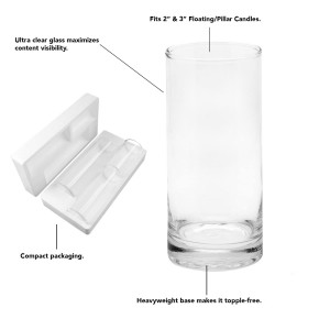 Glascylindervaser Midterstykker til bordindretning til hjemmet