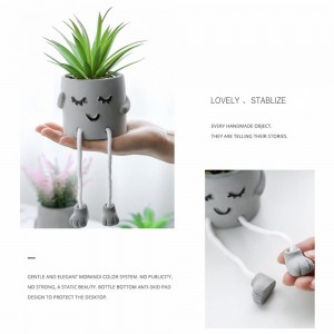 Mini potte kreative kunstige sukkulentplanter Hjemmebord Dekor