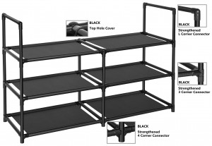 3 Tiers Shoe Rack Study Stackable Shoe Shelf Home Furniture Decor