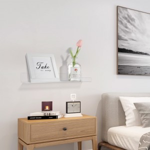 Clear Acrylic Shelves para sa Wall Floating Storage Display Ledge Bedroom Decor