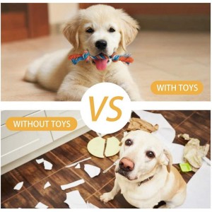 Niestandardowy 7-pakowy zestaw zabawek dla psa Interaktywna lina bawełniana Piszczący zestaw zabawek dla psów