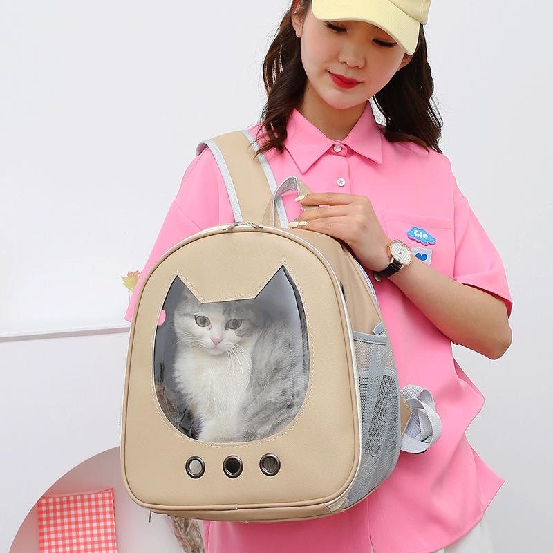 Suurikapasiteettinen lemmikkieläinten matkalaukku Hengittävä kissan koiran reppu lemmikkilaukku