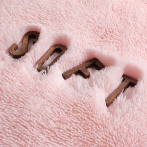 Růžový kulatý koberec pro dívky do ložnice Fluffy Circle Furry Carpet Roztomilý pokojový dekor