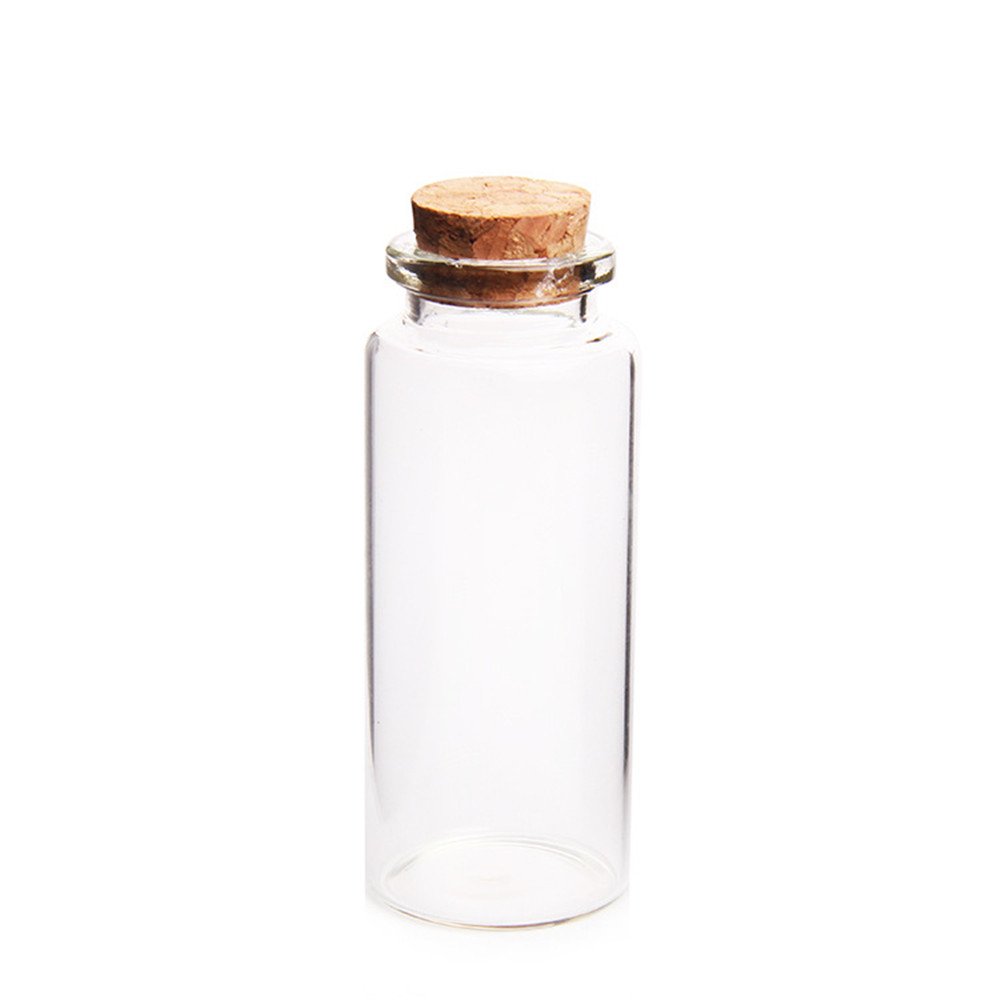 Balang Botol Kaca Mini dengan Sumbat Kayu Gabus Hiasan Botol Mesej Pengharapan Hadiah