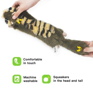 Plīša cute Animals Dabiskas kucēnu rotaļlietas zobu griešanai Mājdzīvnieku rotaļlietas čīkst