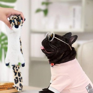 Plush Cute Animals ბუნებრივი ლეკვის სათამაშოები ცხოველების სათამაშოების კბილებისთვის Squeak
