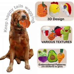 18 חבילות צעצועים חורקים לכלבים צעצועי קטיפה ממולאים חמודים לחיות מחמד