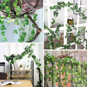 Greenery Garlands Ivy Leaves Artificial Ivy Leaves Artificial Wedding Party Wall အပြင်အဆင်