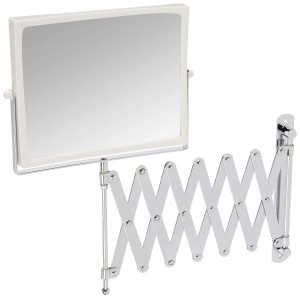 To-sidet drejeligt vægmonteret spejl 5x forstørrelsesforlængelse Home Decor