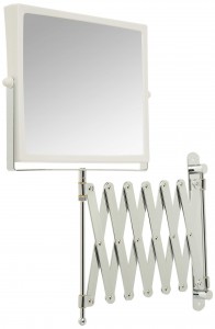 Espejo de montaje en pared giratorio de dos caras Extensión de aumento de 5x Decoración para el hogar