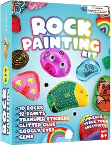 Rock Painting Kit foar Kids Keunsten en Crafts Set