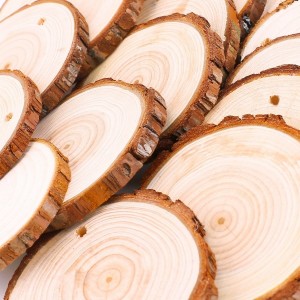 Llesques de fusta natural Kit de fusta artesanal Cercles de fusta DIY manualitats