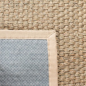 Нескользящий ковер из натурального волокна с бордюром Basketweave Seagrass Accent Rug Floor Decor
