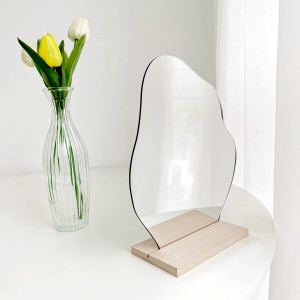 Aesthetic Room အပြင်အဆင် Desk Irregular Mirror Frameless Asymmetrical Cloud Mirror