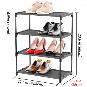 4-poziomowy mały stojak na buty, który można ustawiać jeden na drugim, do przedpokoju