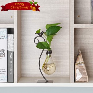 Stolní skleněný květináč Hydroponická váza Žárovka Váza Domácí dekorace