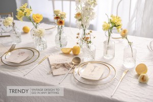 Üvegbimbós váza Tiszta bimbós vázák ömlesztve otthoni asztali virágdekorációval