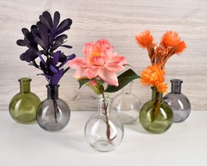 Genomskinliga Ball Bud Vases Transparent Glas Blomster Vaser Heminredning