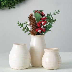 Keramyske Vase Set Modern Farmhouse Home Flowers Decor