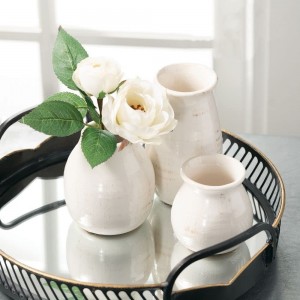 Set keramičkih vaza za moderno uređenje doma s cvijećem na farmi