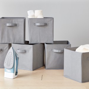 Ynklapbere Fabric Storage Cubes Organizer Handle Baskets Bins Home Decor