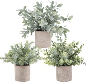 Faux Plantes En Pot Plantes D'eucalyptus En Plastique Artificiel Décor De Bureau À La Maison
