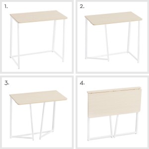Folding Desk Diki Foldable Desk Space Kuchengetedza Kombuta Kunyora Workstation Yemba Hofisi