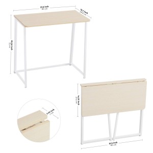 Folding Desk ຂະ​ຫນາດ​ນ້ອຍ Foldable Desk Space ການ​ປະ​ຫຍັດ​ຄອມ​ພິວ​ເຕີ​ການ​ຂຽນ Workstation Home Office