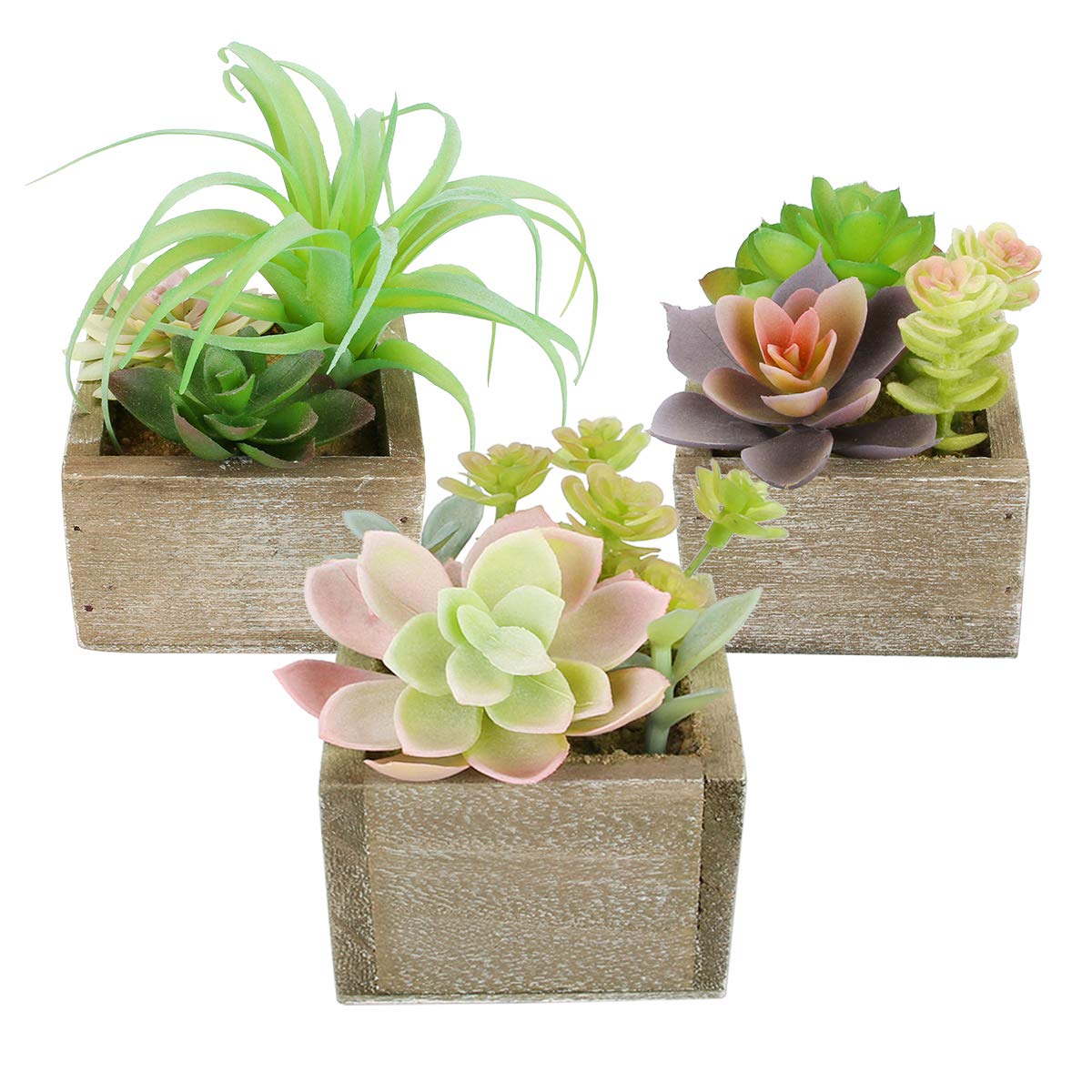 Kunstige sukkulenter i potter Mini imiterede planter Indretning af skrivebord til hjemmet